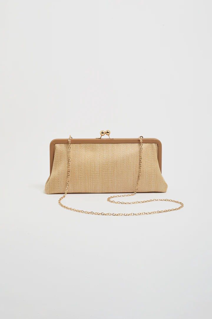 CLIP TOP CLUTCH - NATURAL