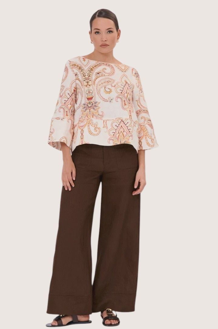 AVALON WIDE LEG PANT - CHOCOLATE