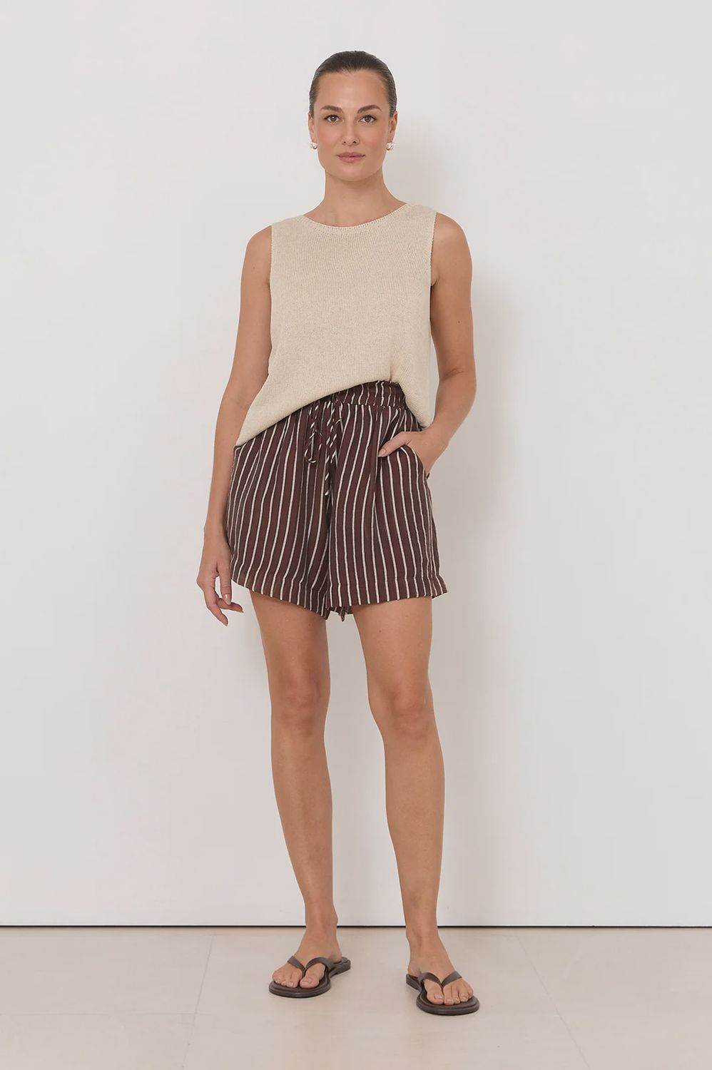 BILLY STRIPE SHORT - CHOC