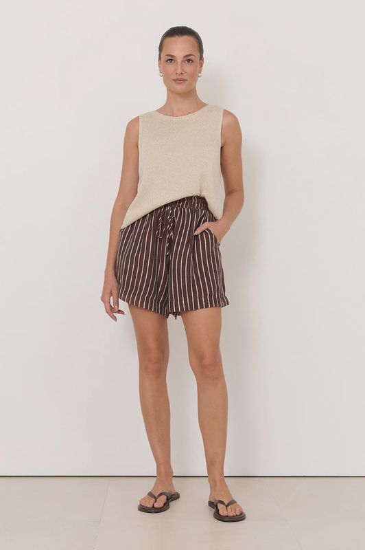 BILLY STRIPE SHORT - CHOC