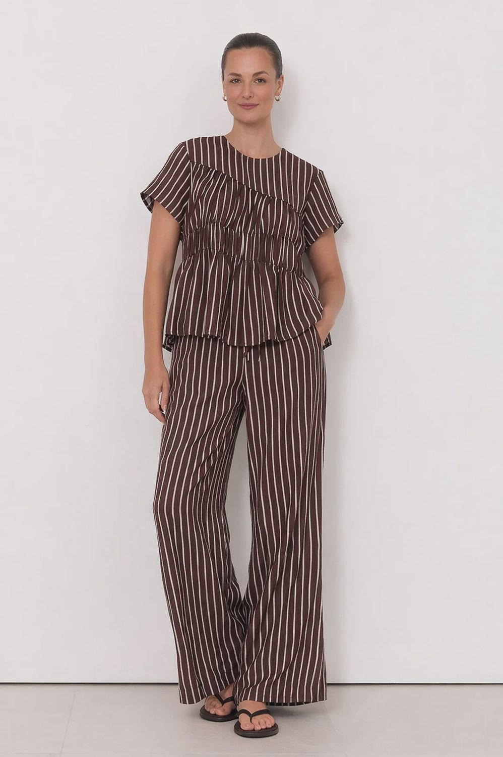 ASANI WIDE LEG PANT - STRIPE