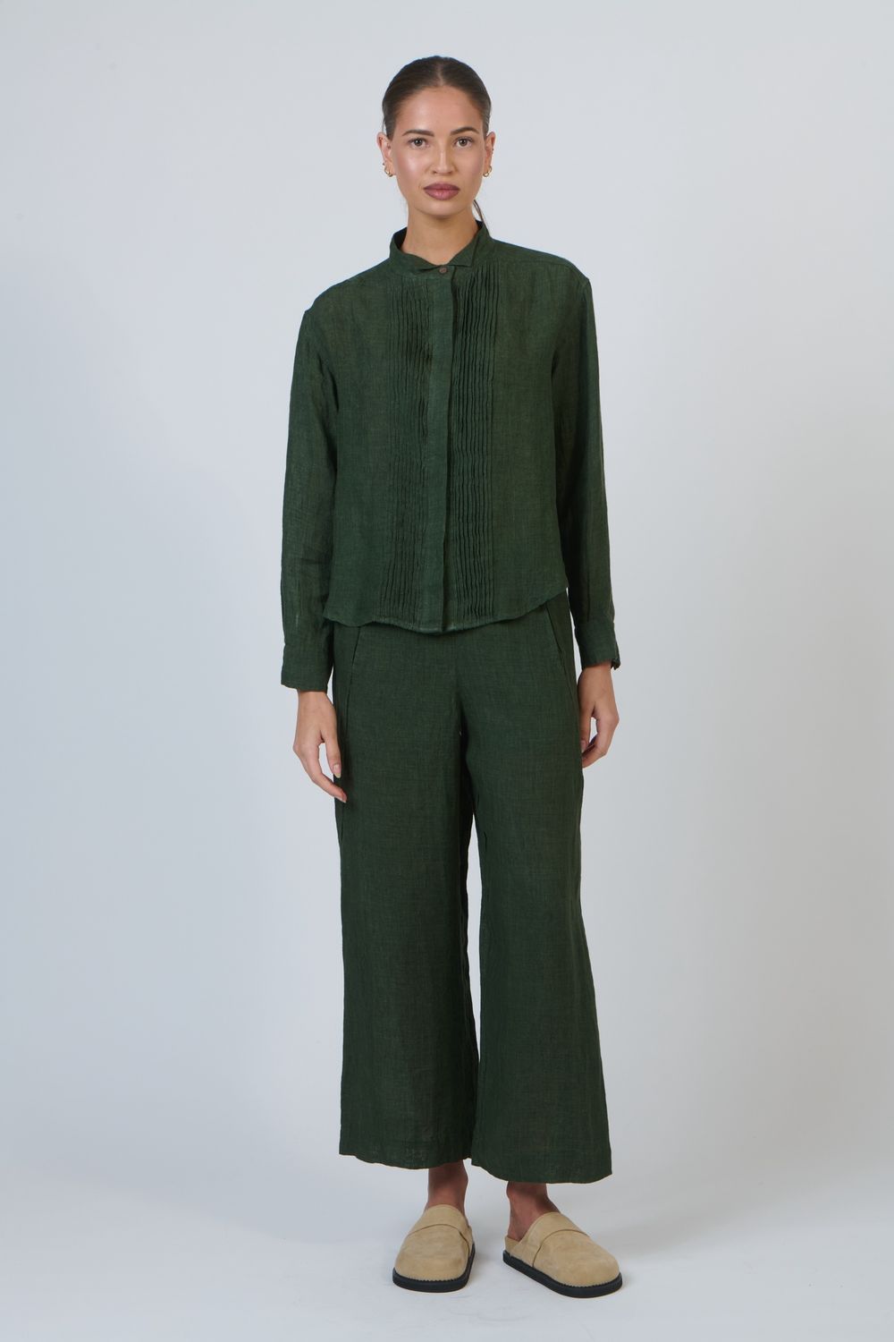 NORA LINEN PANT - MYRTLE