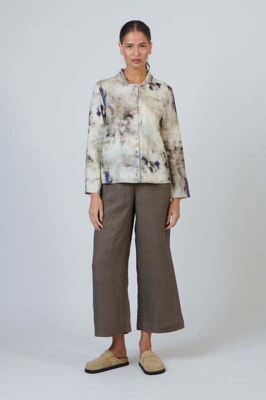 AVERY BUTTON DOWN BLOUSE - EMPERADOR