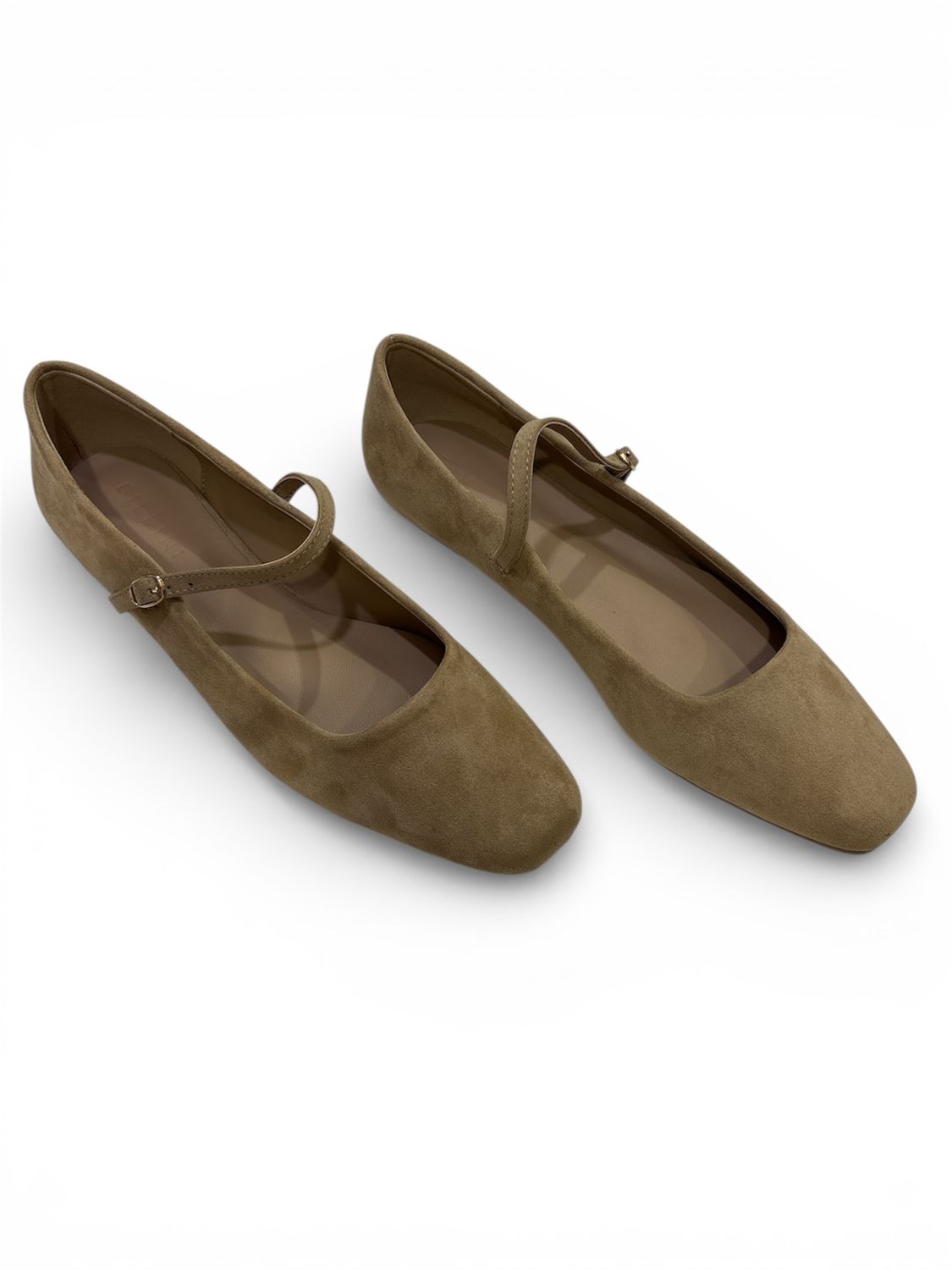 FION SUEDE FLAT - BISCUIT