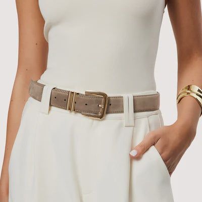 DAHLIA BELT - STONE/GOLD