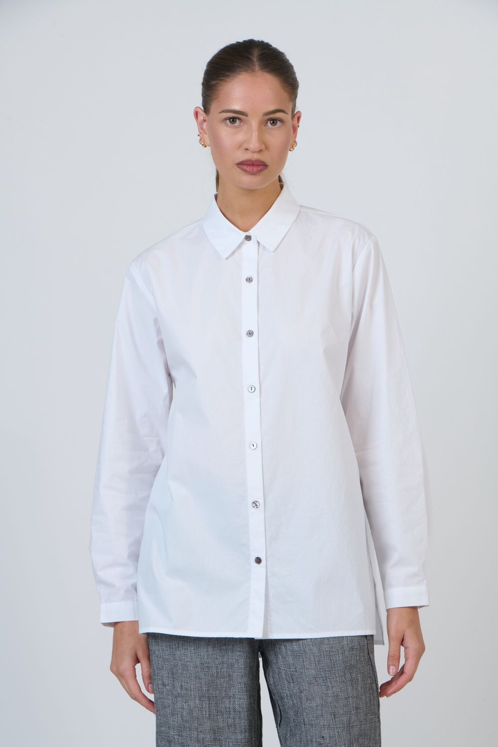 CINDY COLLAR BLOUSE - WHITE