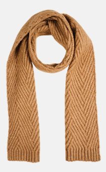 SABLE KNIT SCARF - MOCHA