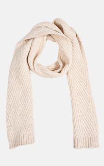 SABLE KNIT SCARF - BISQUE