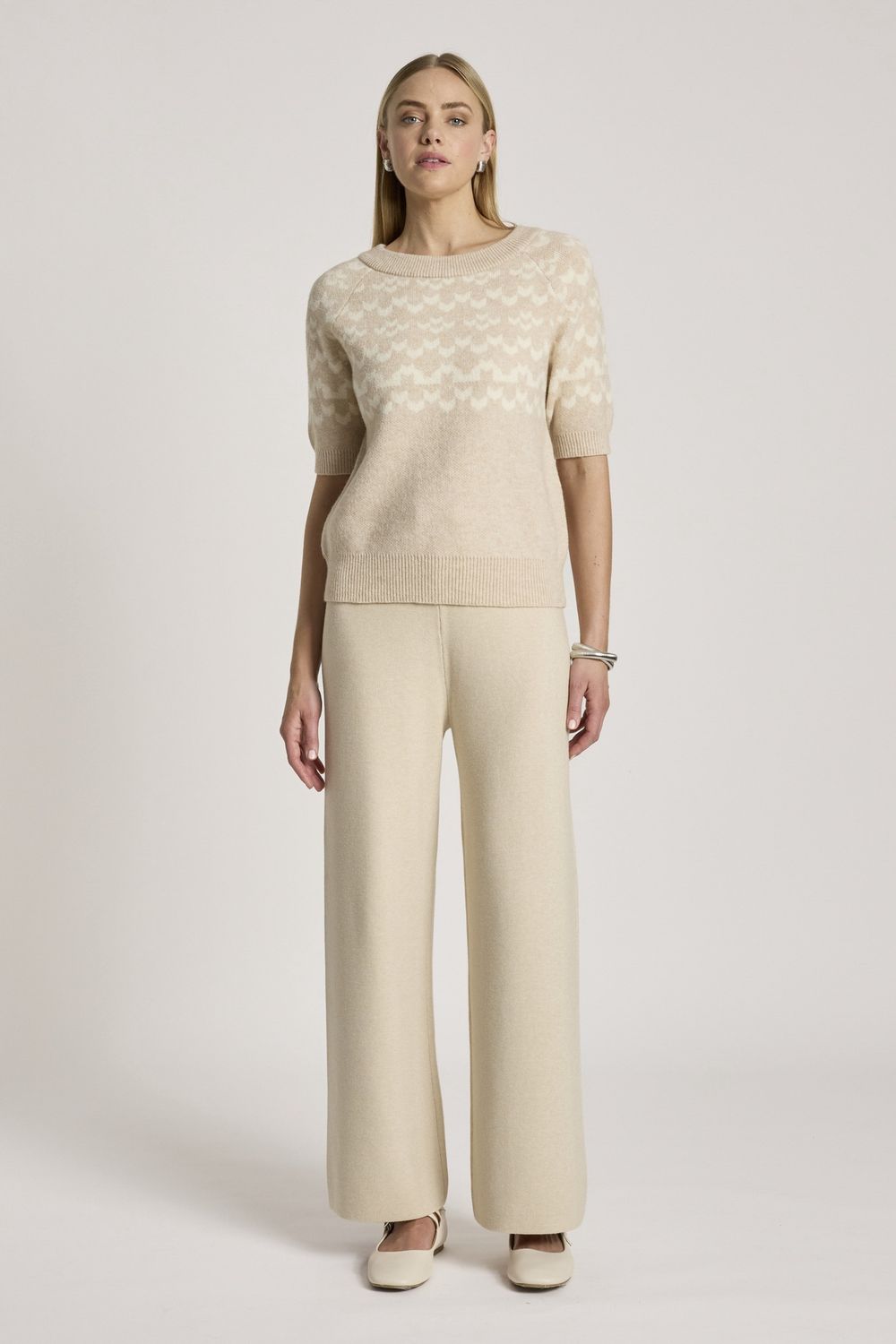 MAASAI KNIT TOP - DUNE/BISQUE