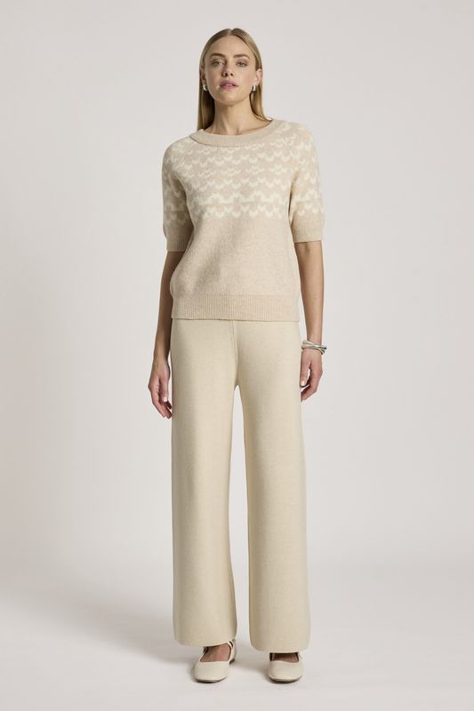 MAASAI KNIT TOP - DUNE/BISQUE