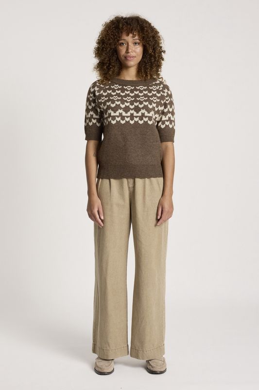 MAASAI KNIT TOP - COCOA/DUNE