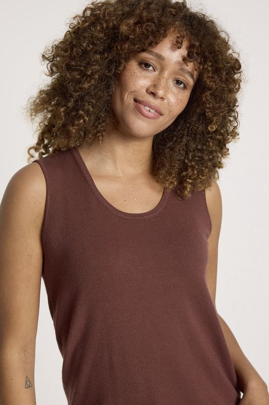 SAMARA KNIT TANK - MAHOGANY