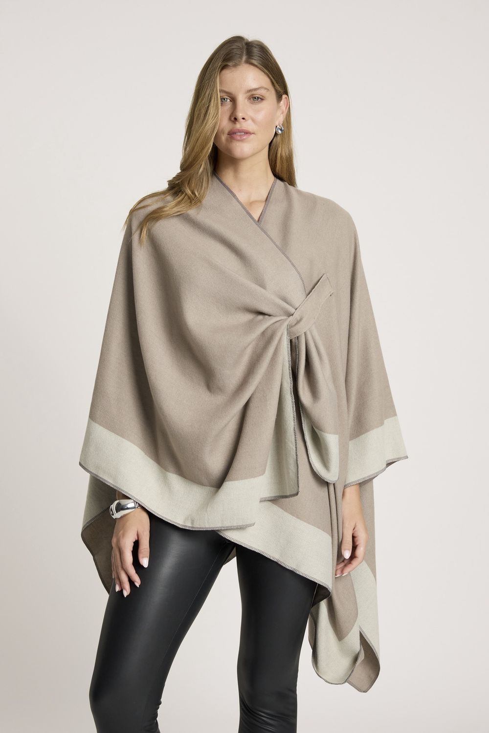 AYLA CAPE ONE SIZE - DUNE/BISQUE