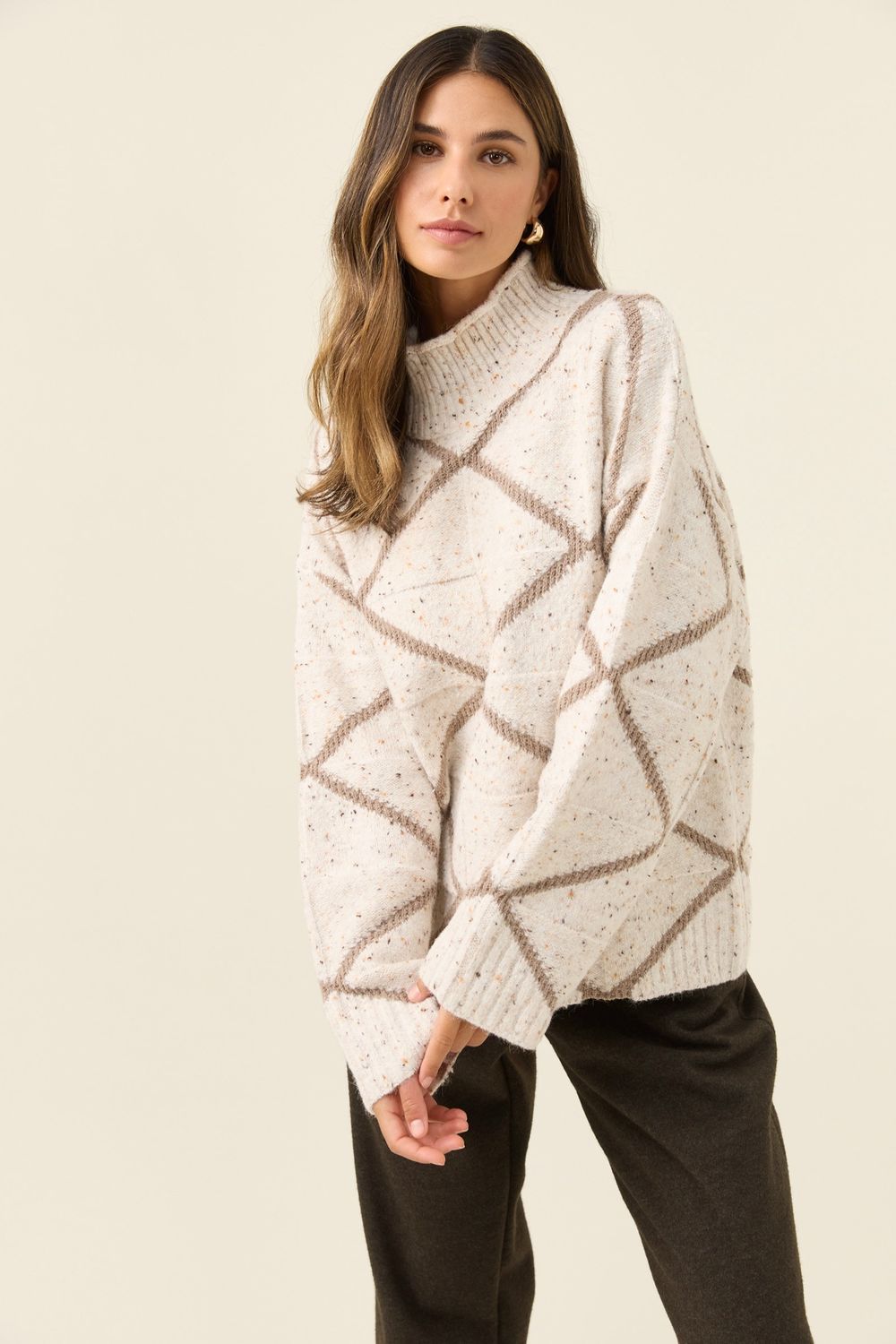 MKENNA DIAMOND JUMPER - IVORY