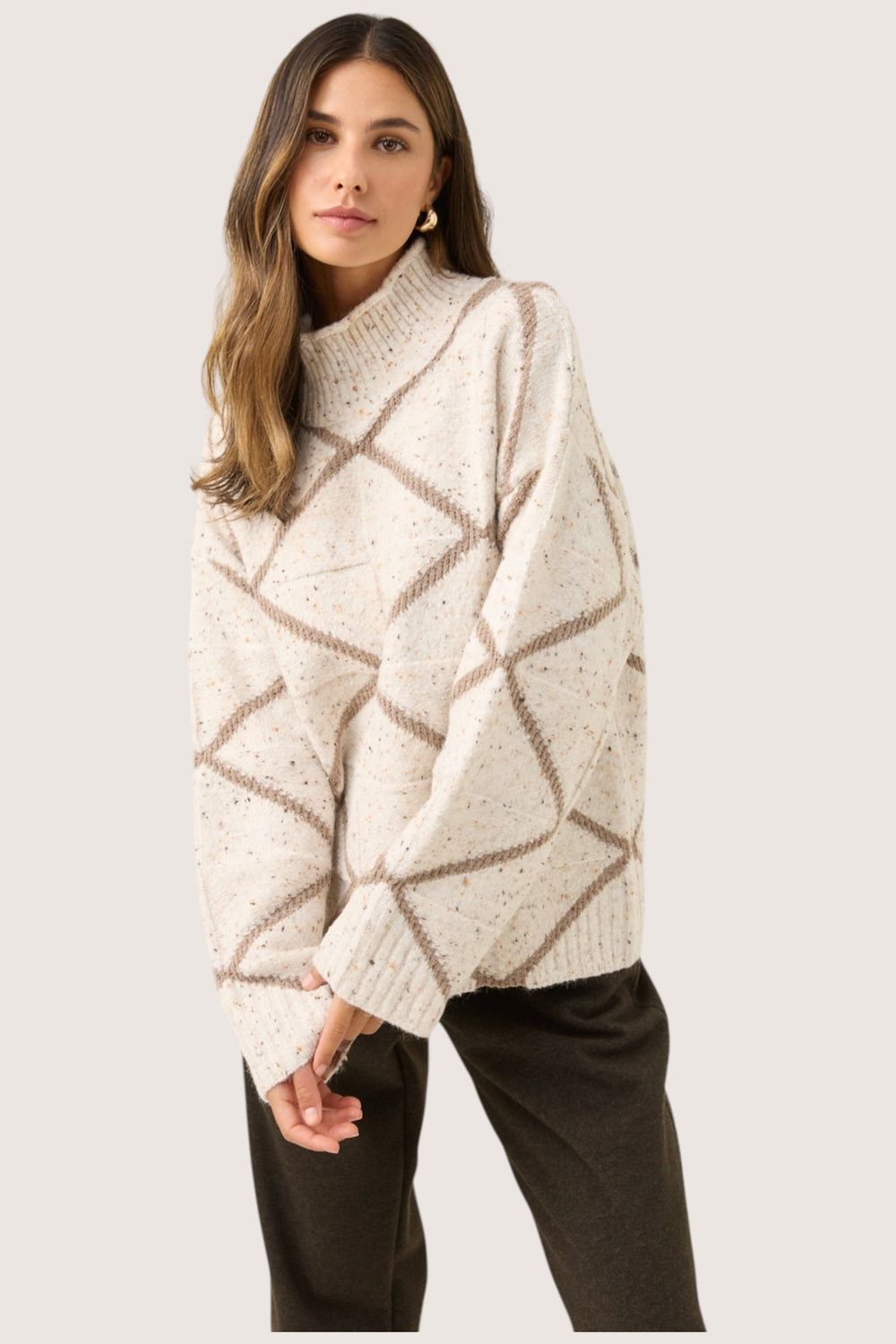 MKENNA DIAMOND JUMPER - IVORY