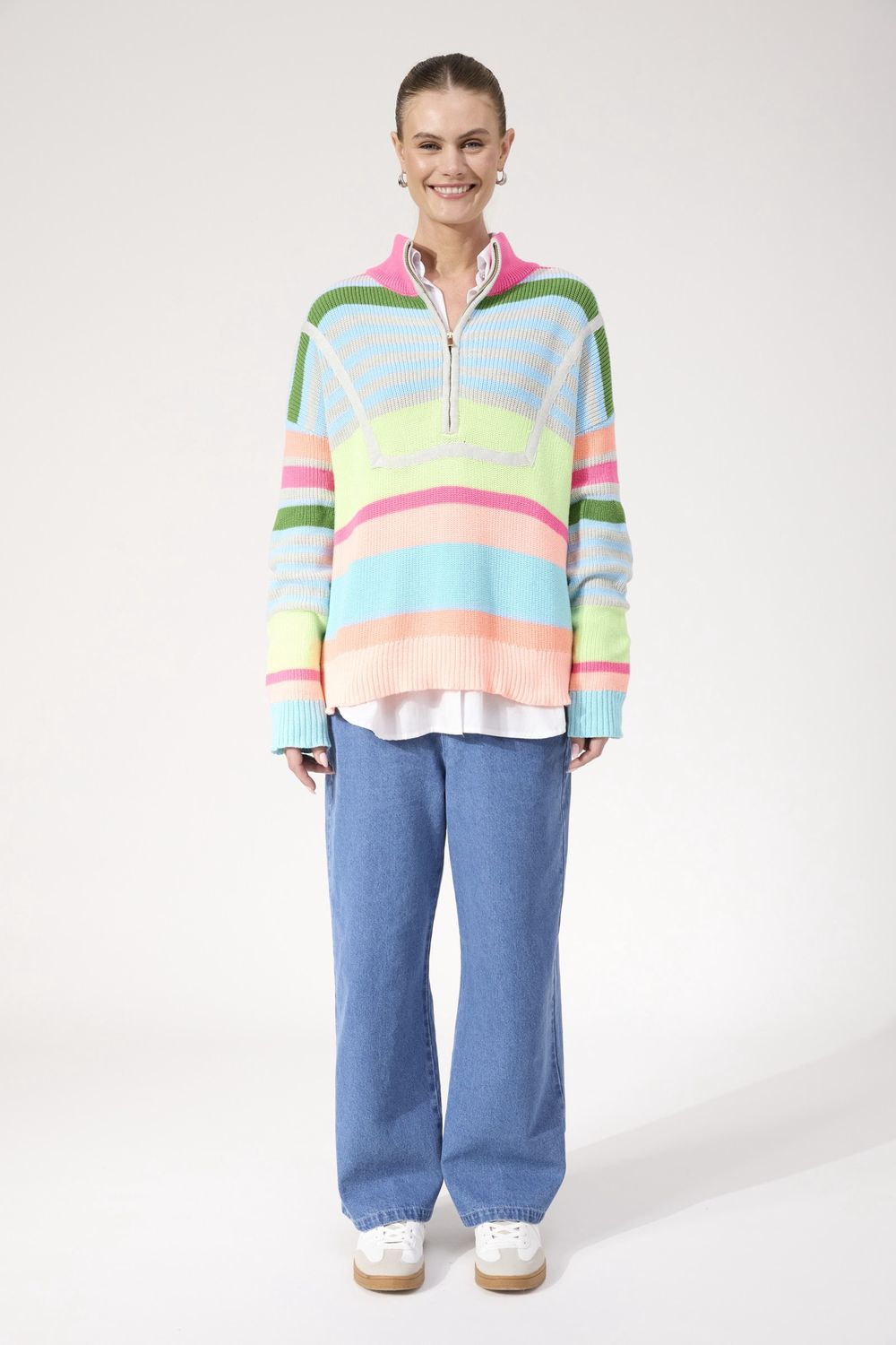 ALASKA STRIPE JUMPER - NEON