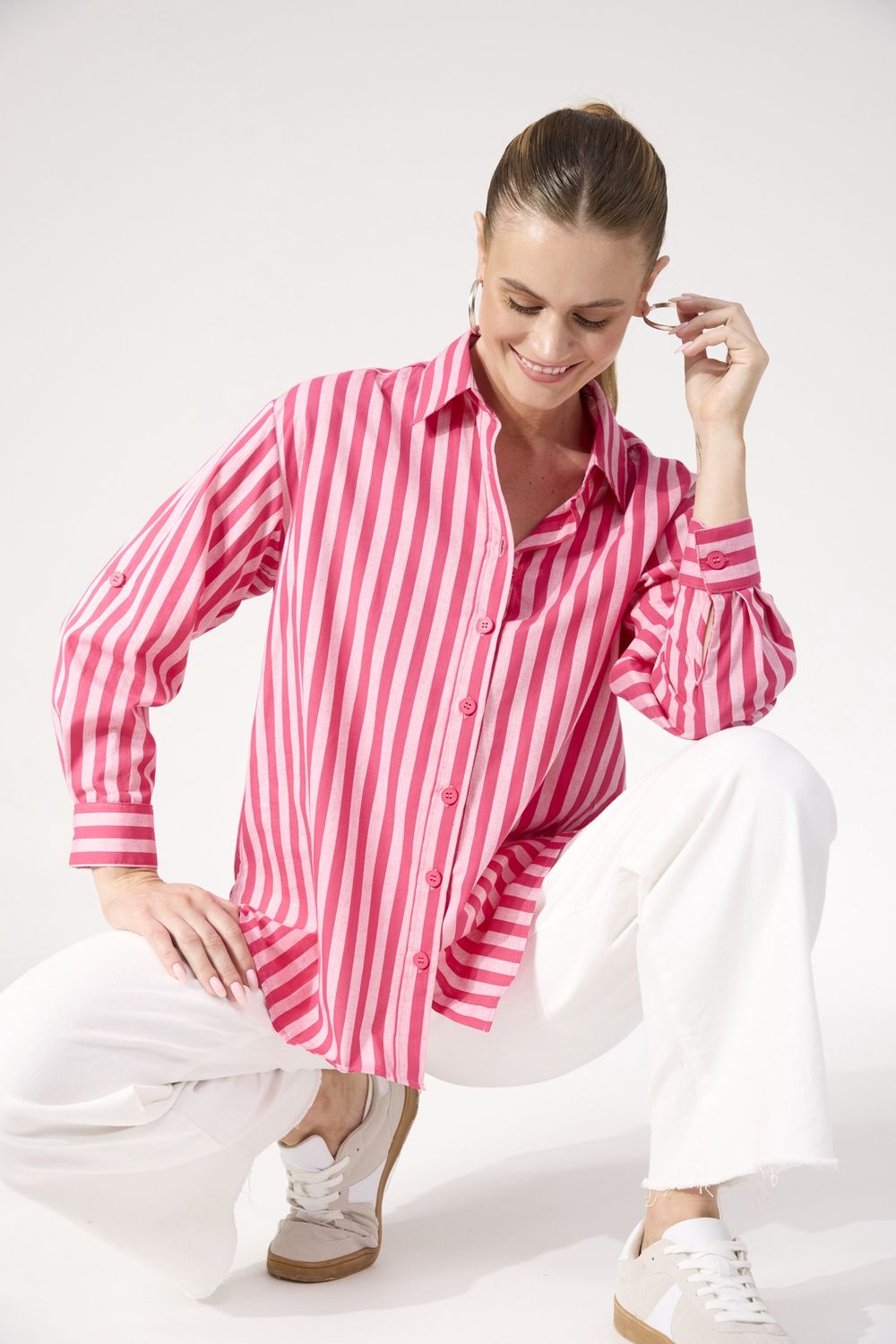 MONTEROSA STRIPE SHIRT - PINK