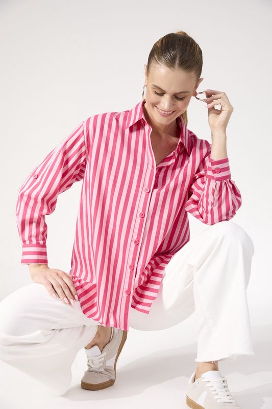 MONTEROSA STRIPE SHIRT - PINK