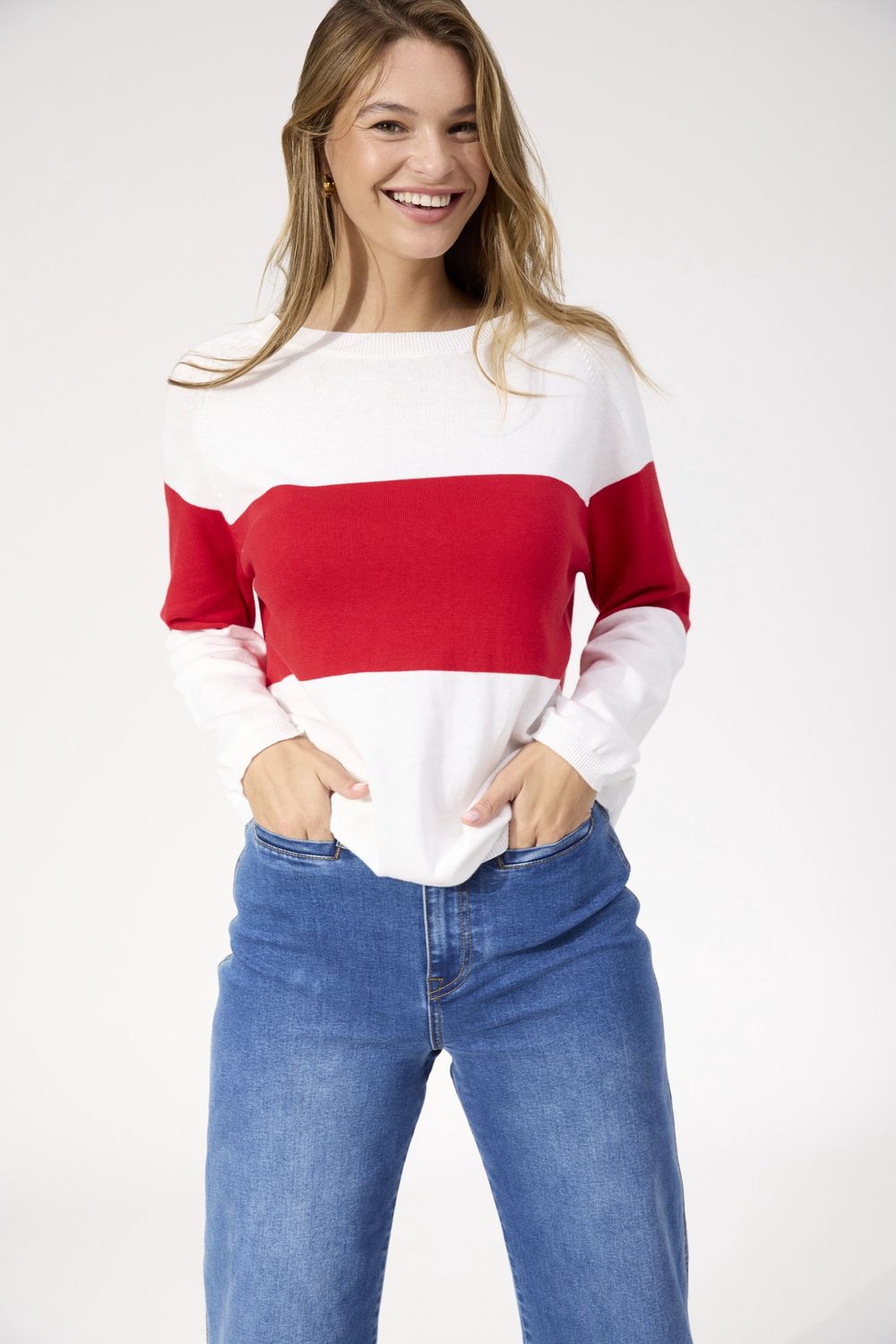 SAVOIE STRIPE JUMPER - RED