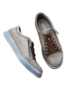 TOKEN LEATHER SNEAKER - DRK STONE