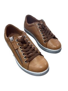 TOKEN LEATHER SNEAKER - COGNAC