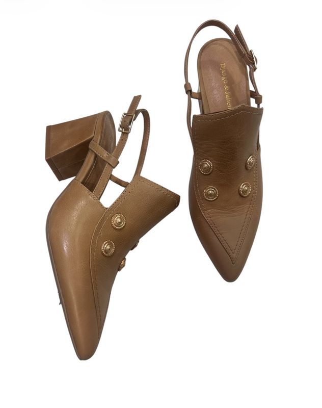 MILLSO LEATHER HEEL - TAN