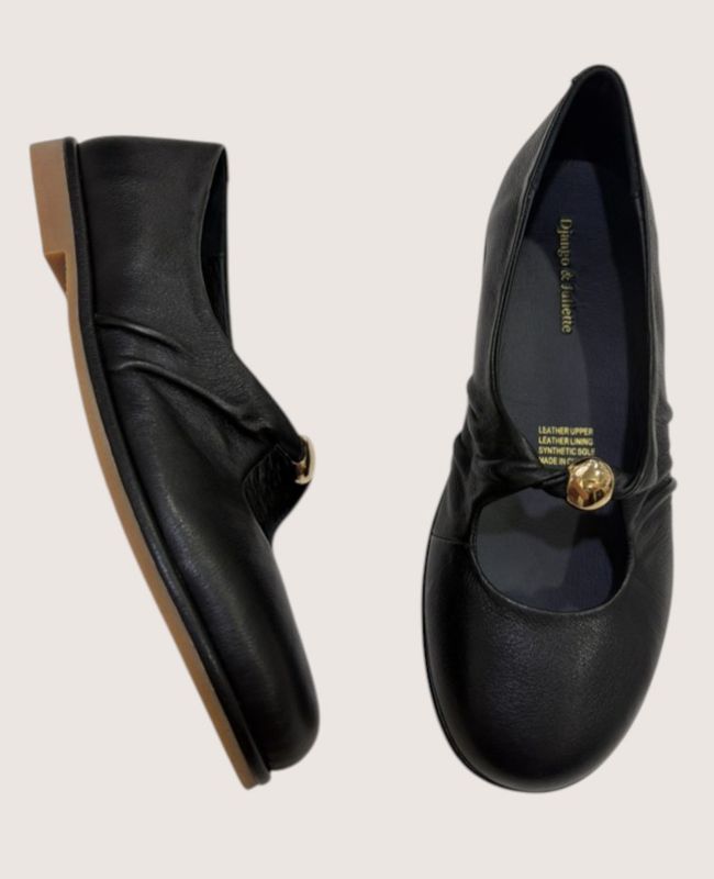 RESSOL LEATHER FLAT - BLACK