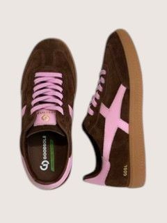 AVA CROSSROADS SNEAKER - COFFEE/PNK