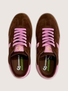 AVA CROSSROADS SNEAKER - COFFEE/PNK