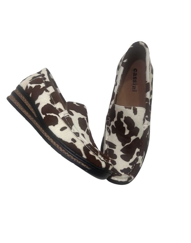 MELA LEATHER LOAFER - BROWN/COW