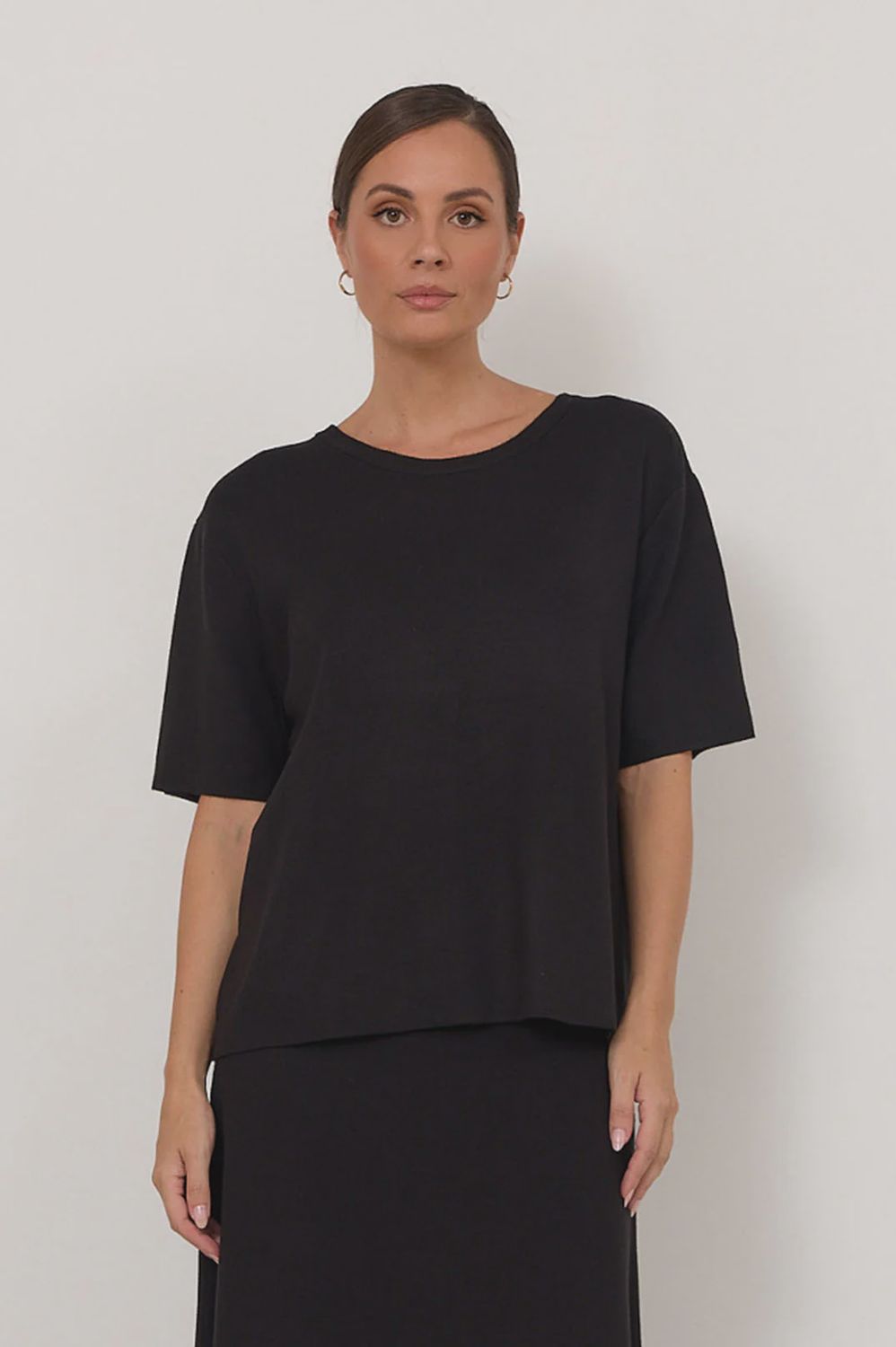 ROCHELLE LONG LINE KNIT - BLACK