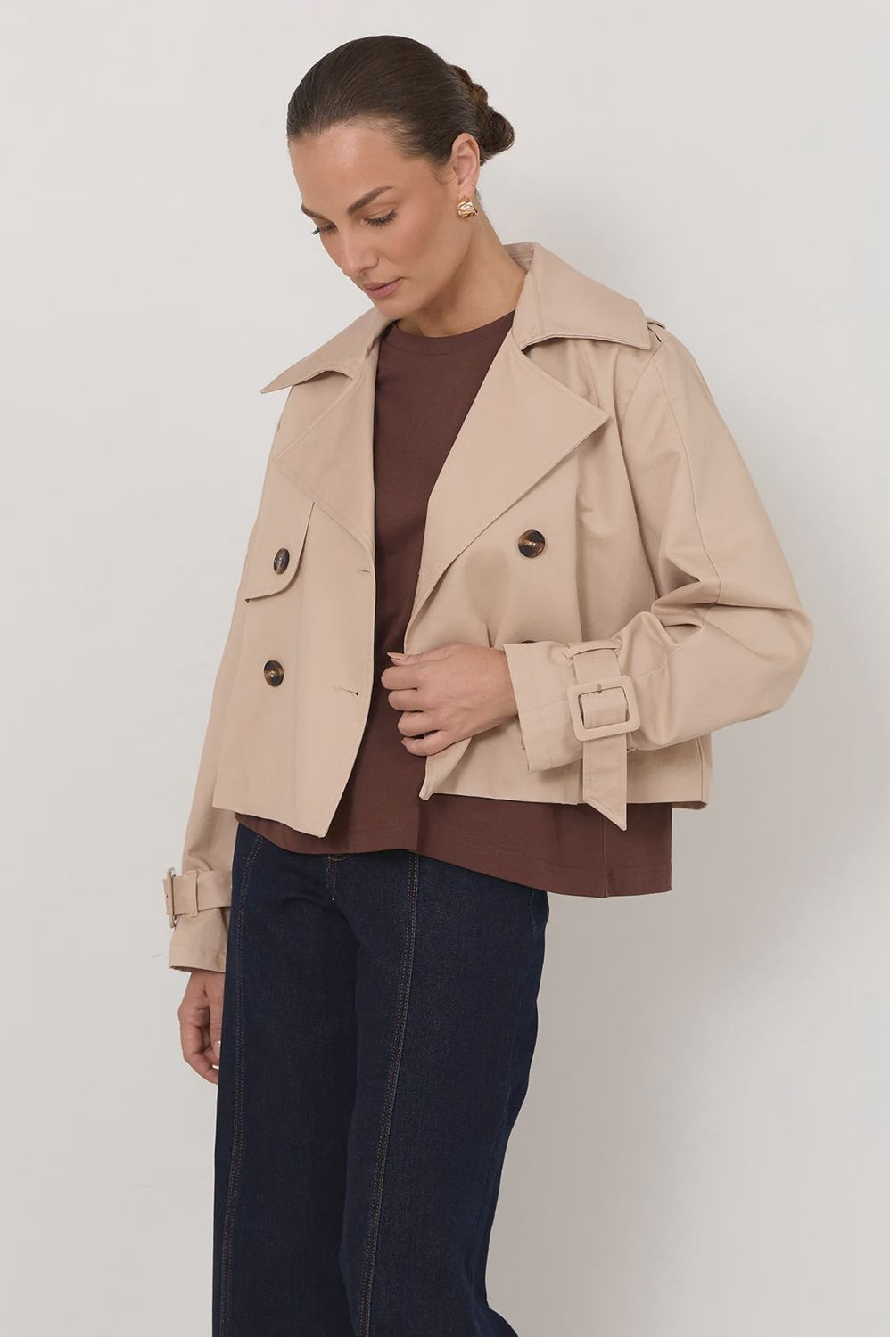 NESSA CROPPED TRENCH - SAND