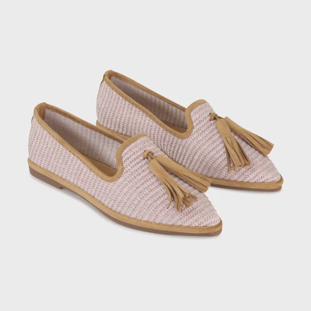 JIA RAFFIE LOAFERS - DUSTY PINK