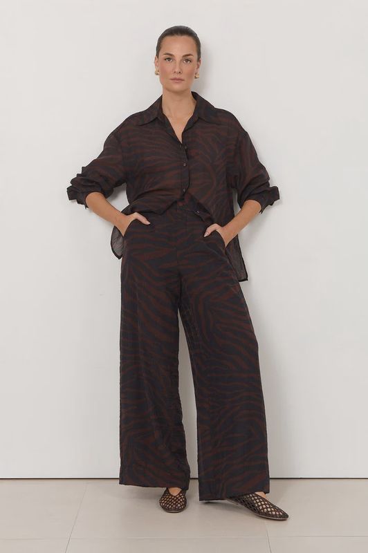 HARPER ZEBRA PRINT PANT - ZEBRA