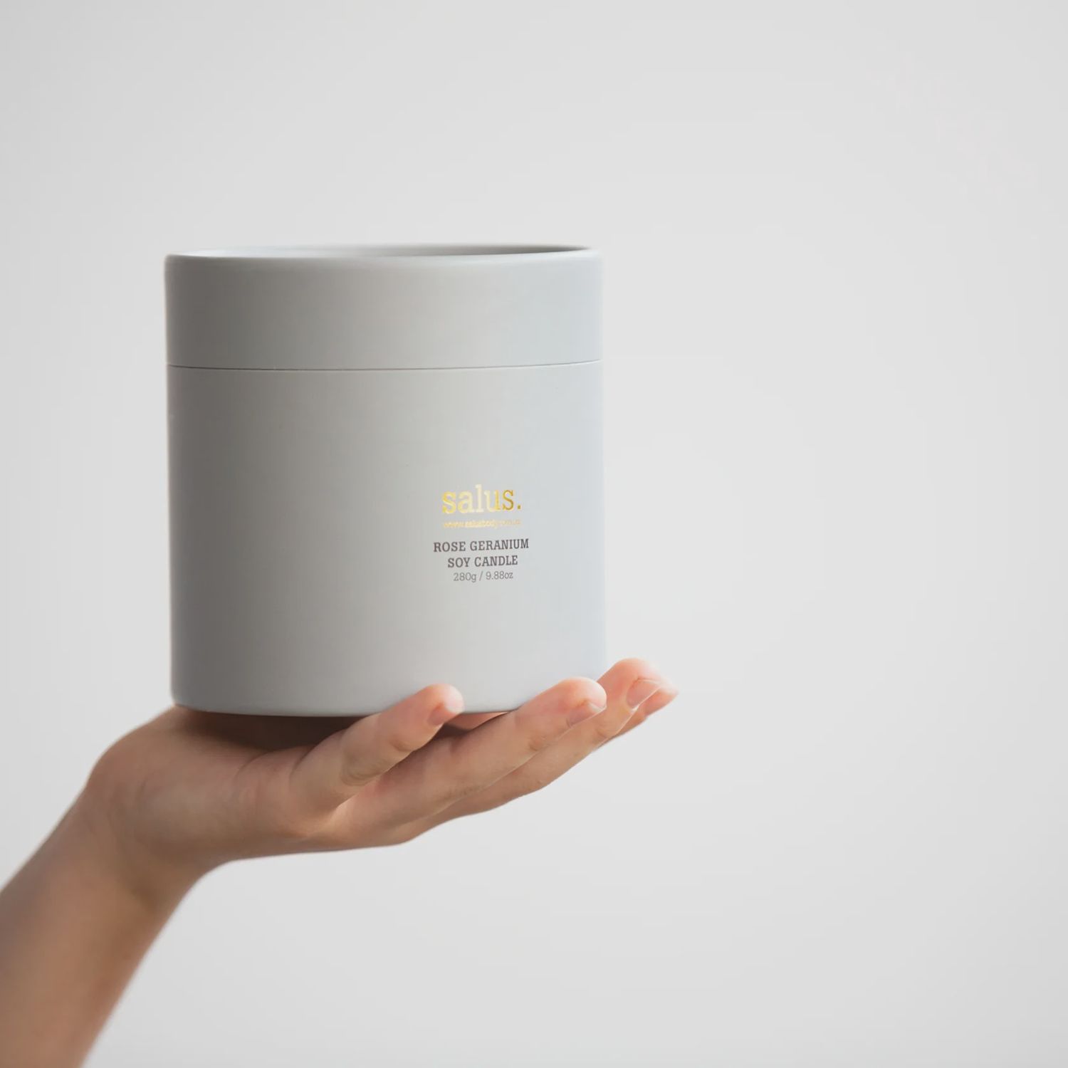 PORCELAIN SOY WAX CANDLE - ROSE GER.