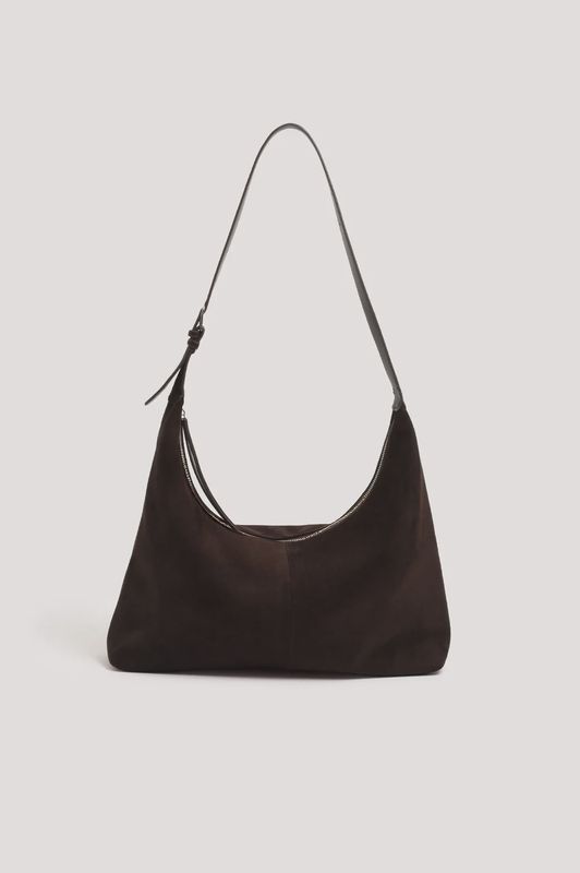 WREN FAUX SUEDE TOTE - CHOC