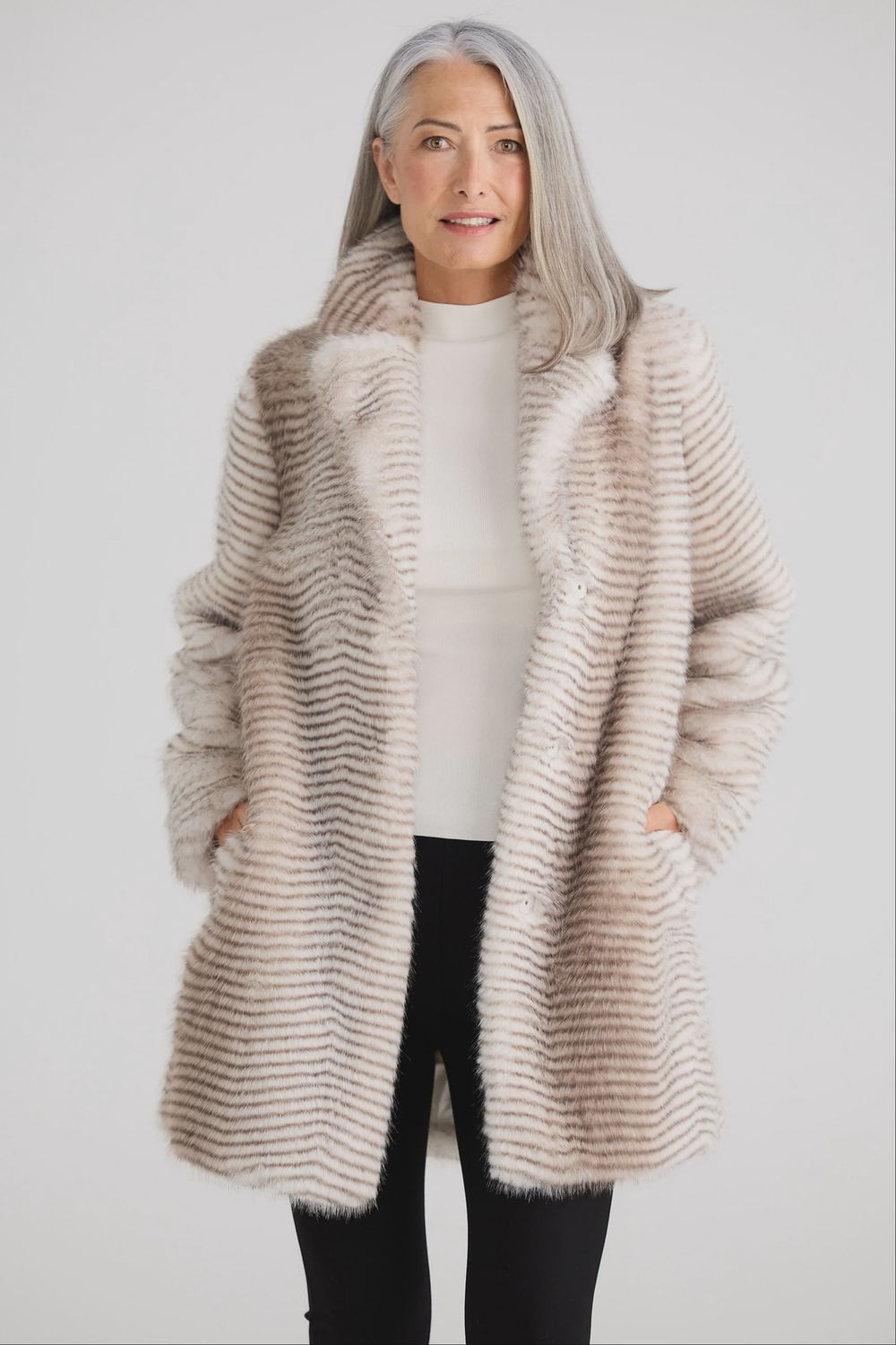 JUNGLE COAT - GREY STRIPE