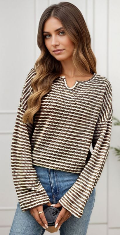 ISLA WAFFLE KNIT - CHOC