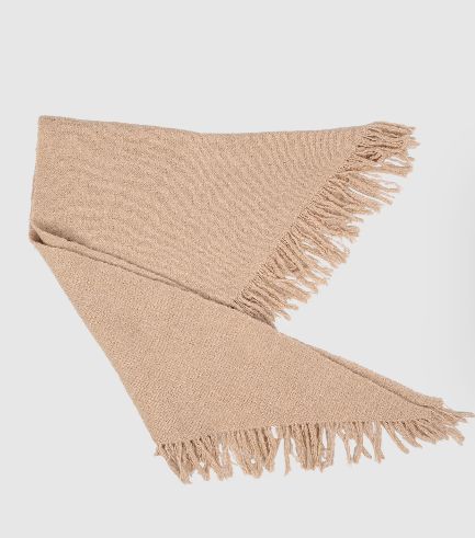 TASSIE FRINGED SCARF - OAT