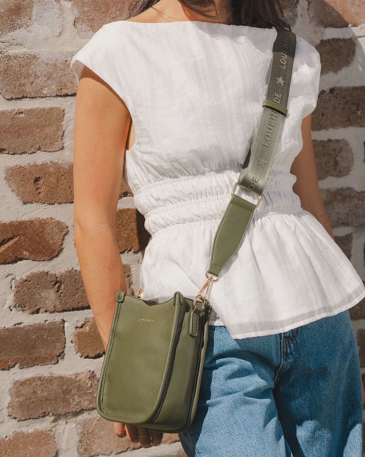 PARKER LOGO PHONE BAG - OLIVE