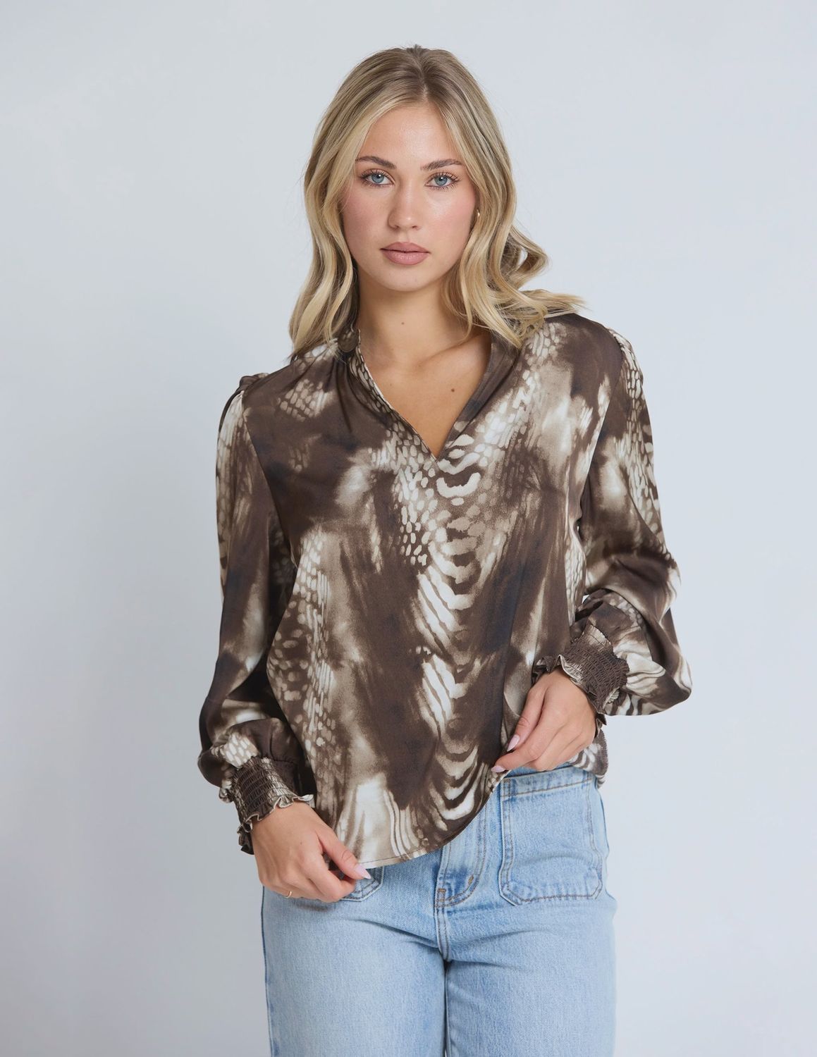 CECILY TOP - BROWN