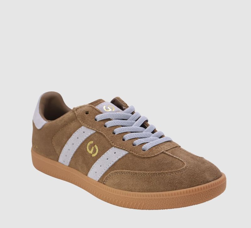 ELEANOR PARALLER SNEAKER - BROWN/BLUE