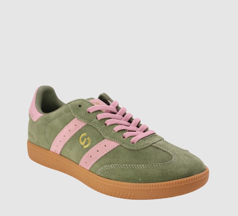 ELEANOR PARALLEL SNEAKER - SAGE/PINK