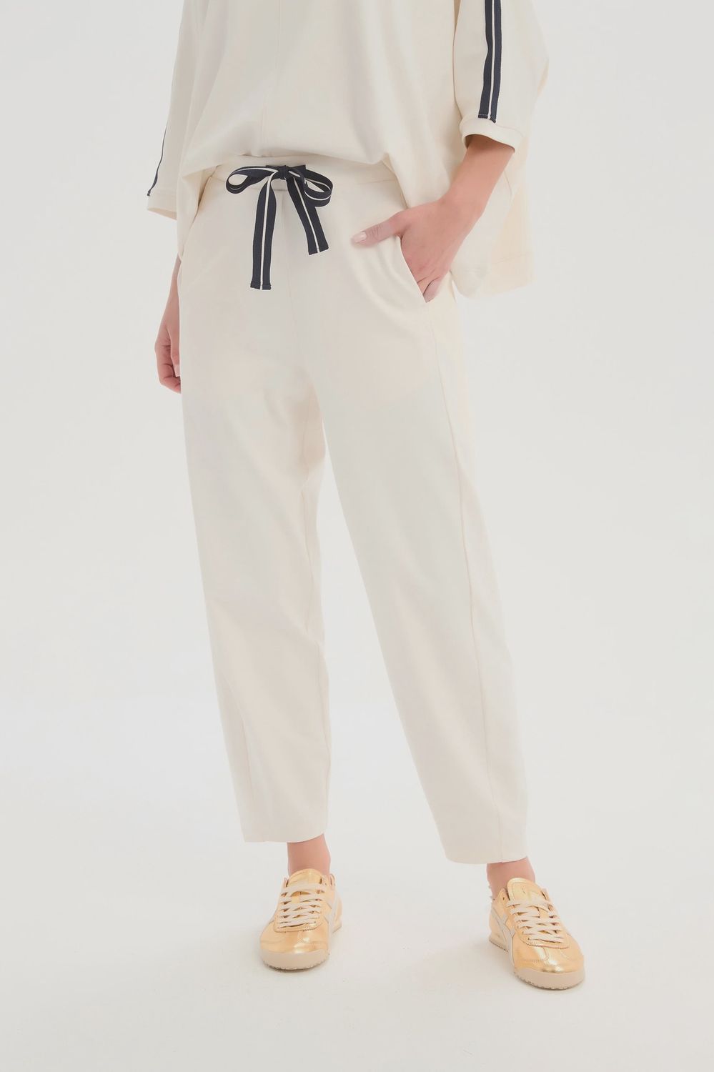 BESS BARREL PANT - CREAM