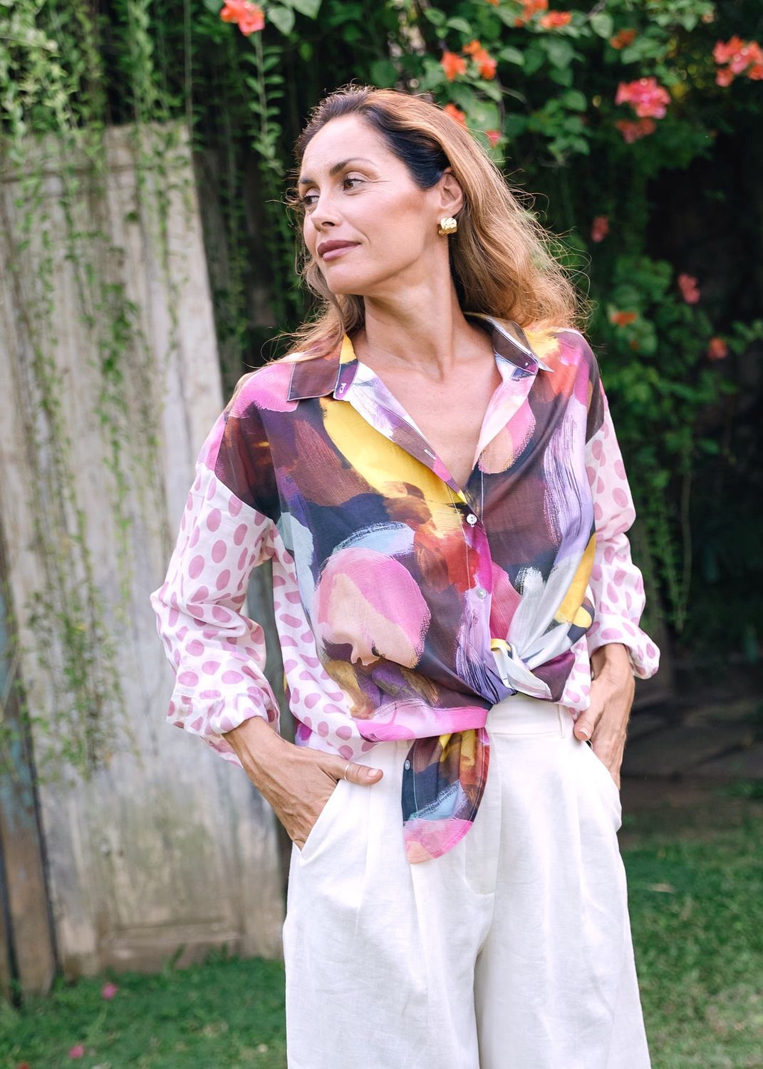PATTERN CLASH SHIRT - SUNSET