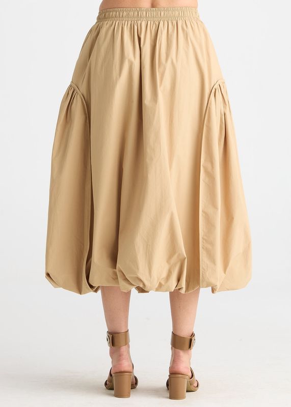 BALLOON MAXI SKIRT - PEANUT