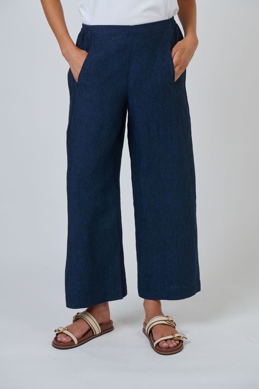 ELIZABETH LINEN PANT - ECLIPSE