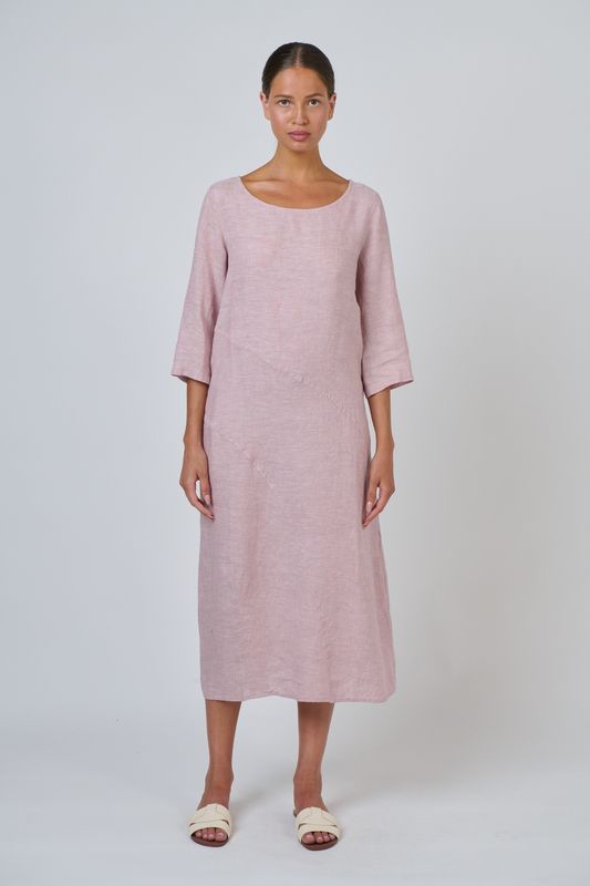 HARPER LINEN DRESS - RADISH