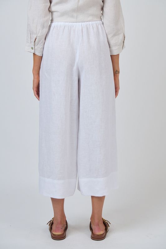 AUDREY LINEN PANT - WHITE