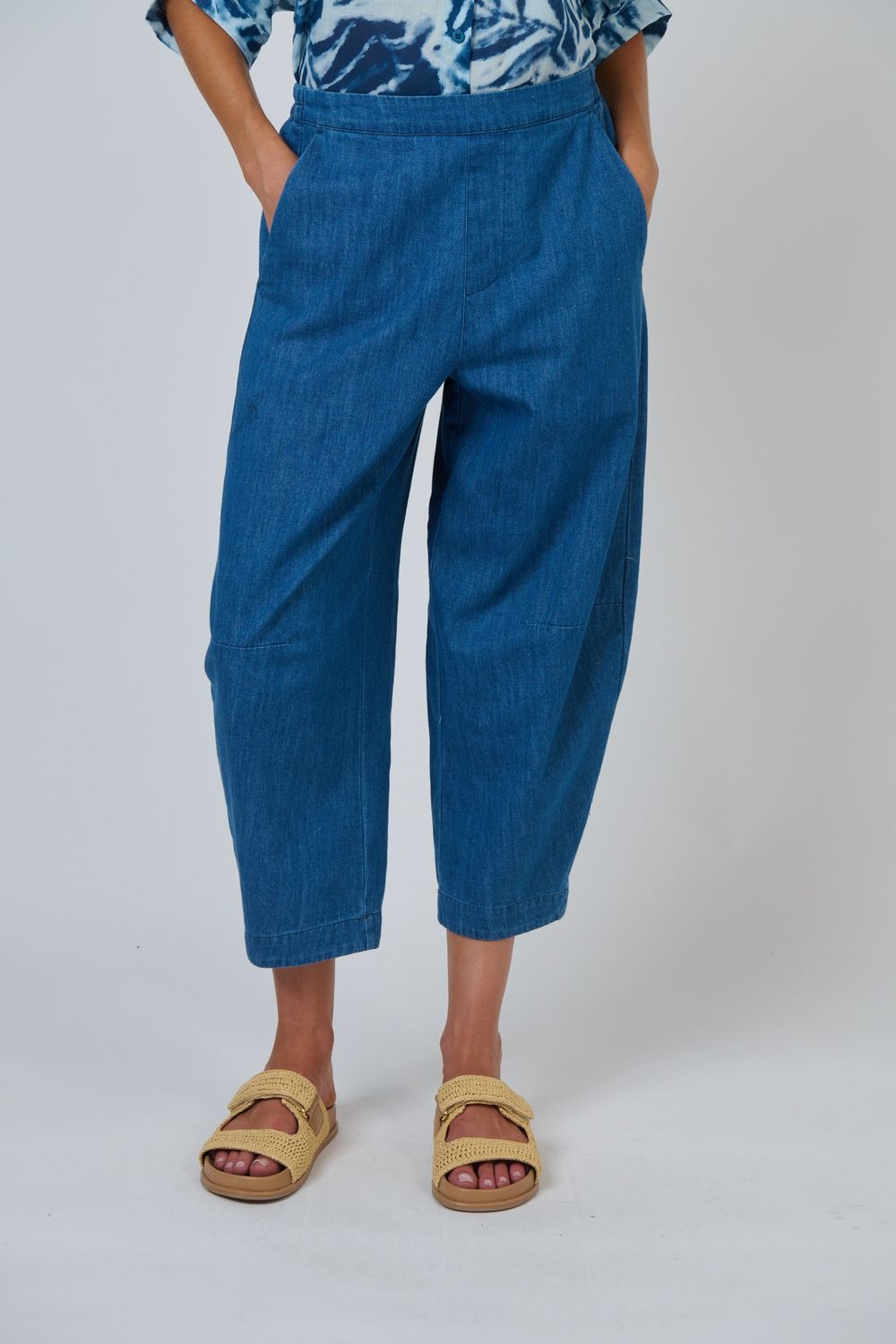 SCARLETT DENIM PANTS - CHAMBRAY